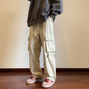 嘻哈大口袋拖地休闲裤hiphop工装裤美式高街ins男女潮 A06P58控78图片