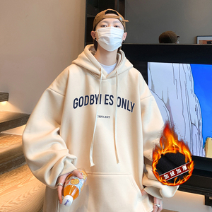抖音品质 重磅加绒加厚 欧美式嘻哈连帽印花潮流卫衣外套W527-P55图片