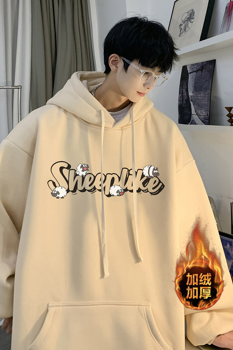 加绒加厚重磅欧美式hiphop嘻哈潮牌印花连帽卫衣外套W576-P50,男装卫衣,电商A486