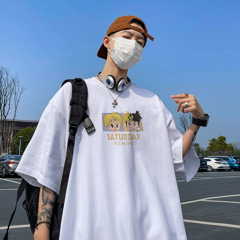 220克重磅美式潮牌宽松短袖t恤T720P25直播供应280克双纱品质P35,男装T恤,电商A486