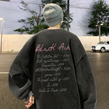 重磅华棉美式做旧水洗复古印花潮流圆领卫衣外套W196-P60，男装卫衣，电商A486