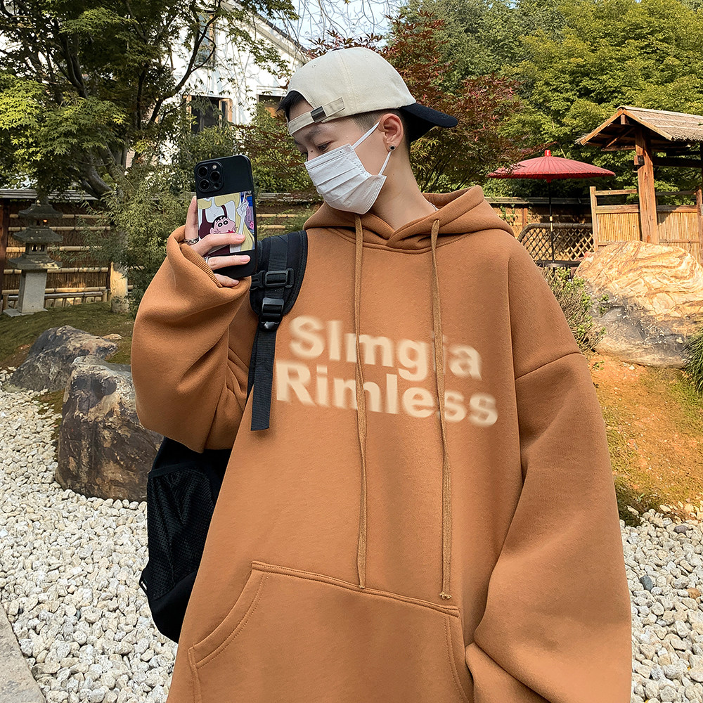 2023春装重磅华棉欧美式宽松连帽印花潮流卫衣外套W323-P50，男装卫衣，电商A486