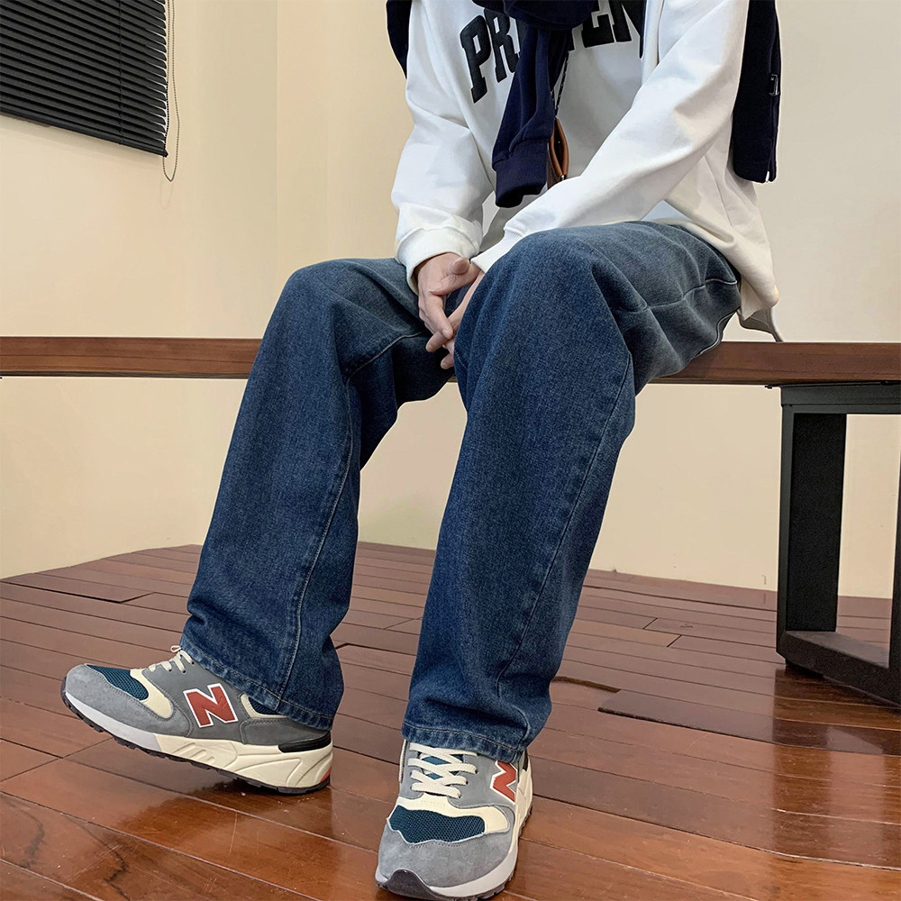 2023春季美式潮牌高街宽松直筒水洗牛仔裤男阔腿长裤K201-P50,男装牛仔裤,电商A486