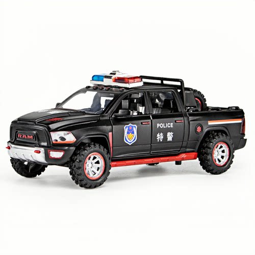 万宝132道奇公羊合金警车模型