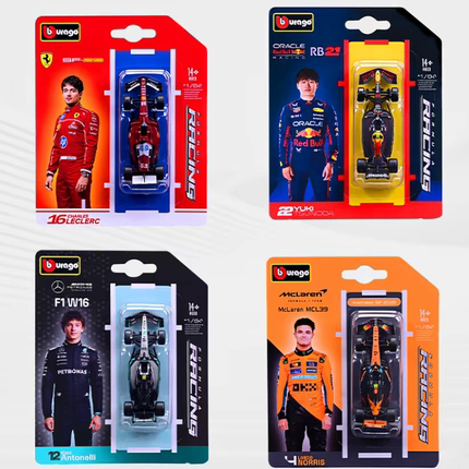 1：64比美高F1赛车2025合金模型仿真迈凯伦法拉利奔驰红牛车队W16