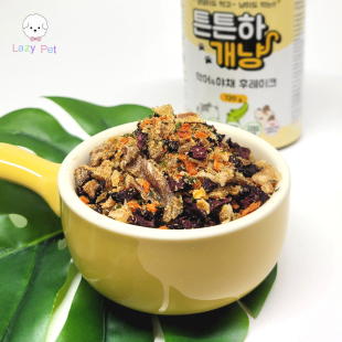 「Lazy 宠物零添加鳄鱼肉蔬菜冻干营养拌饭零食120g Pet」韩国代购