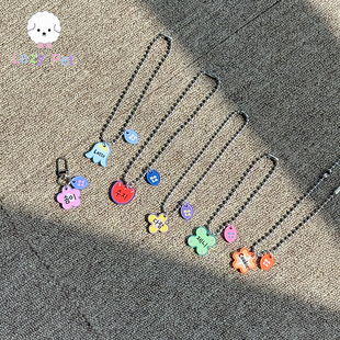 「Lazy Pet」韩国代购宠物可爱姓名定制花朵四叶草项链挂饰铭牌