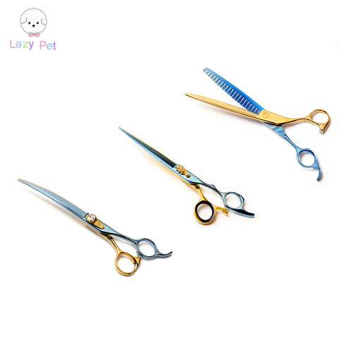 韩代宠物直线曲线打薄修毛剪刀