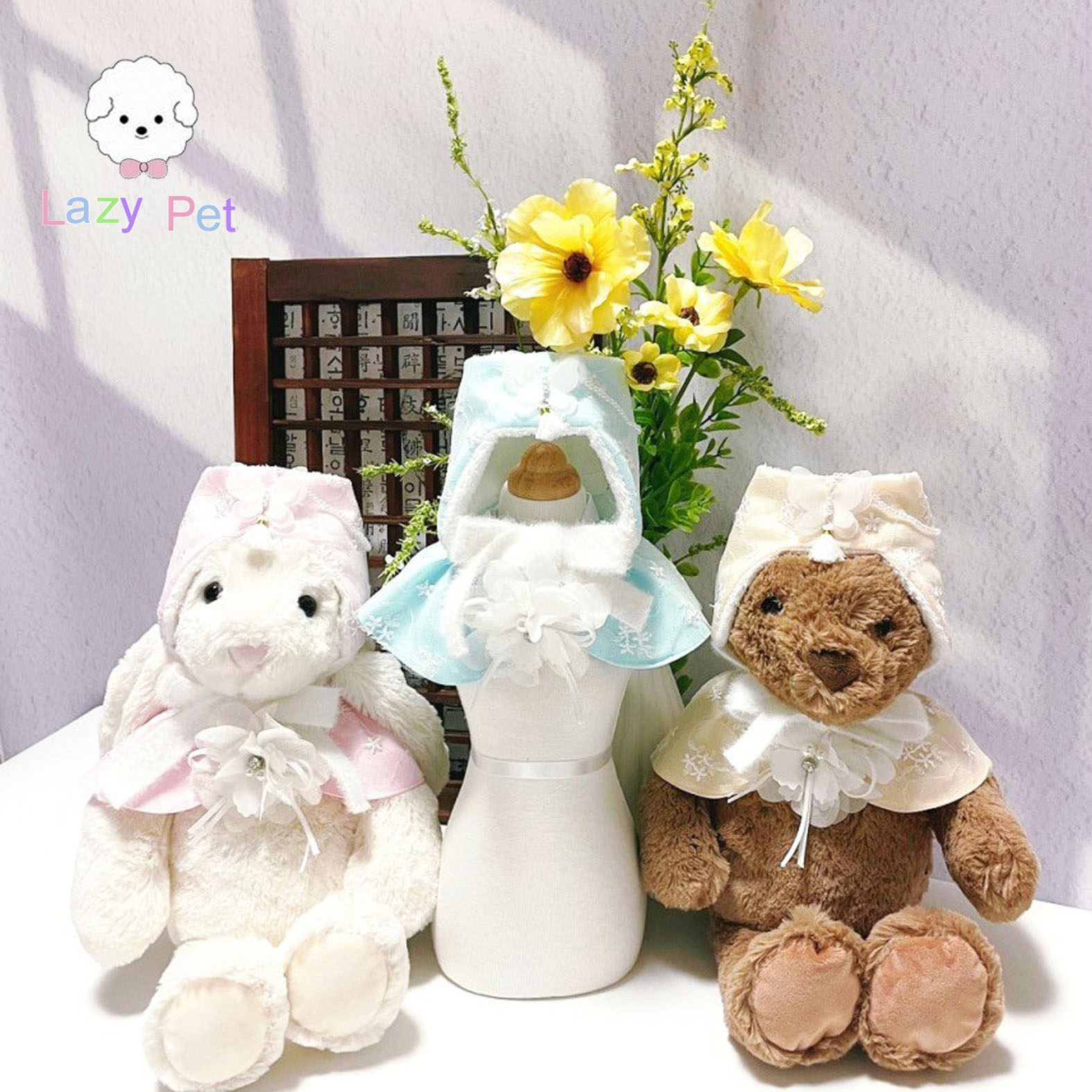 韩代aepury宠物刺绣手工韩服套装