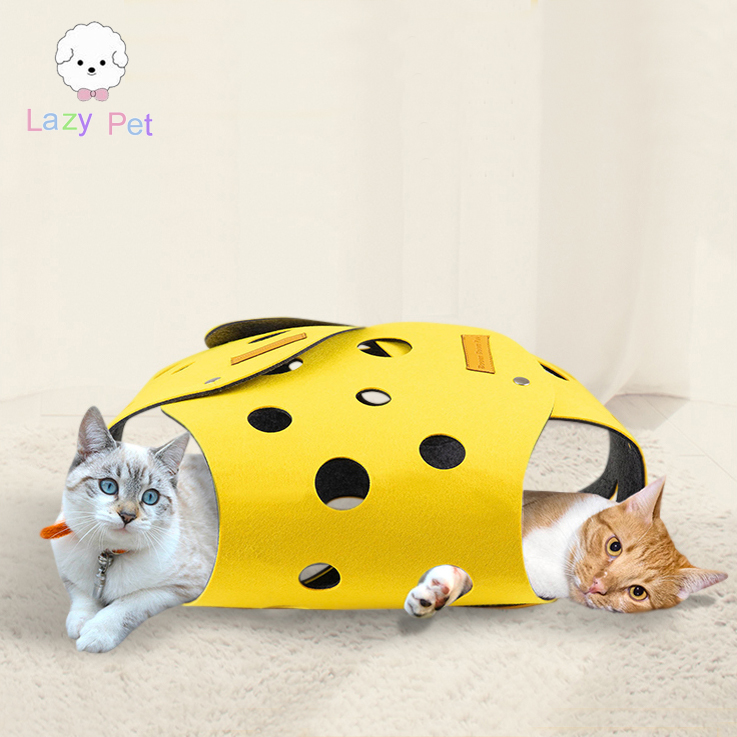 「Lazy Pet」韓國BBP寵物貓咪組合隧道玩具呼吸屋黃色巢穴貓窩
