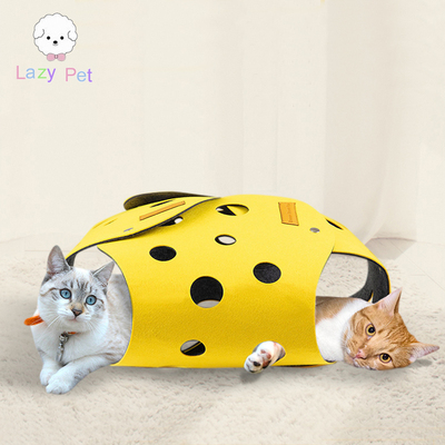 韩代组合隧道玩具呼吸屋黄色猫窝