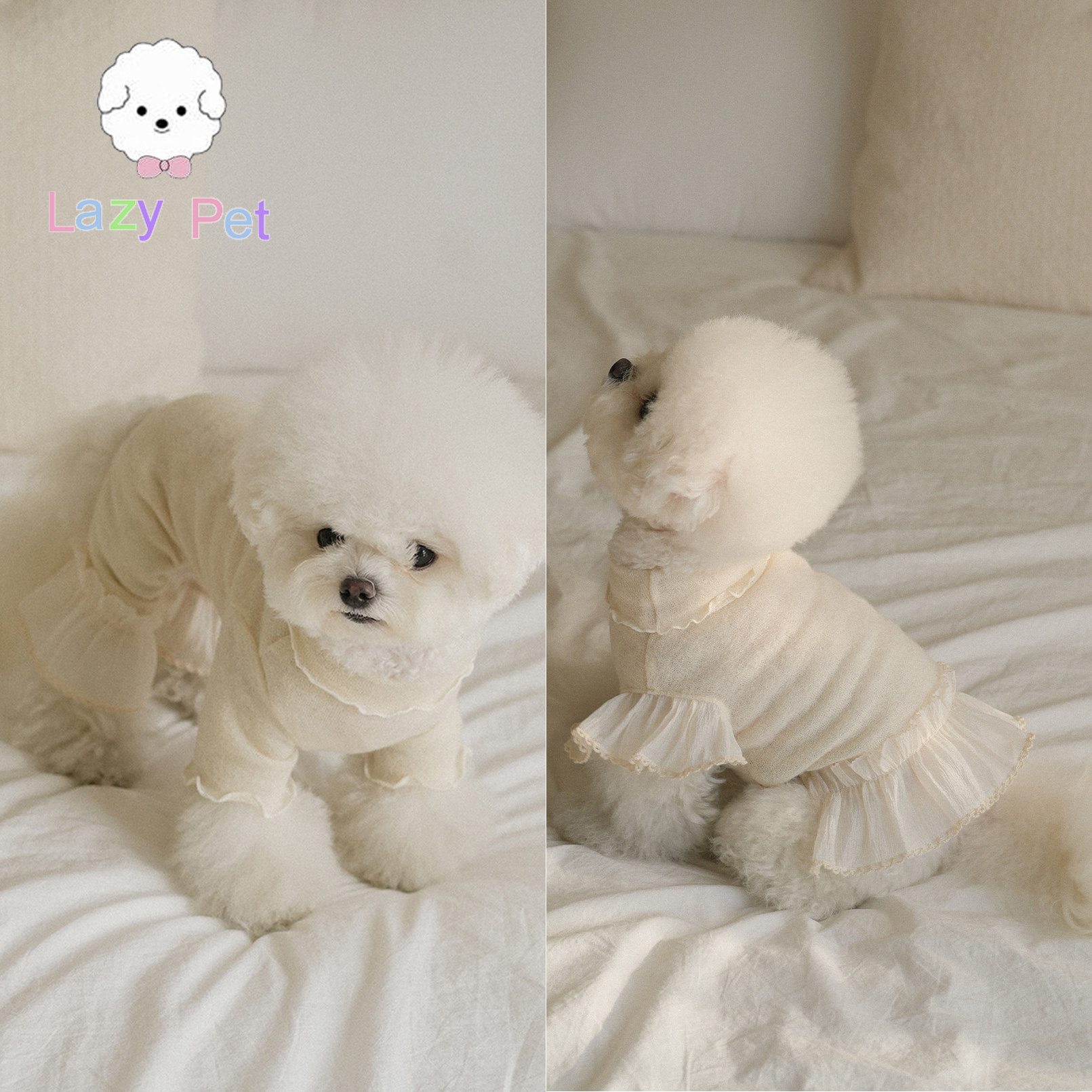 「Lazy Pet」韩国代购cokemill宠物羊毛高领荷叶边四脚衣连衣裙,宠物/宠物食品及用品,狗宠物服装/雨衣,淘宝优惠券,粉丝福利购,淘宝优惠卷