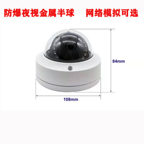 广角摄像头唱爽网络防爆半球POE