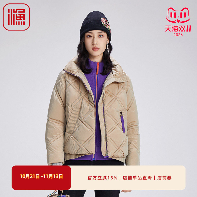 渔2024新款短款加厚羽绒服