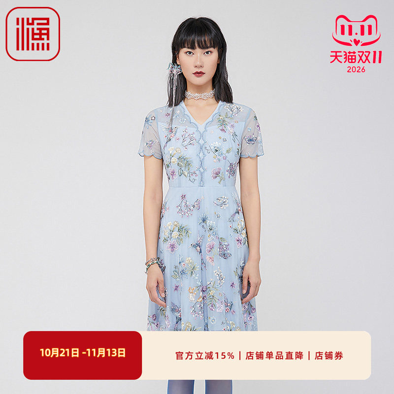 渔牌新款名媛高级感修身连衣裙