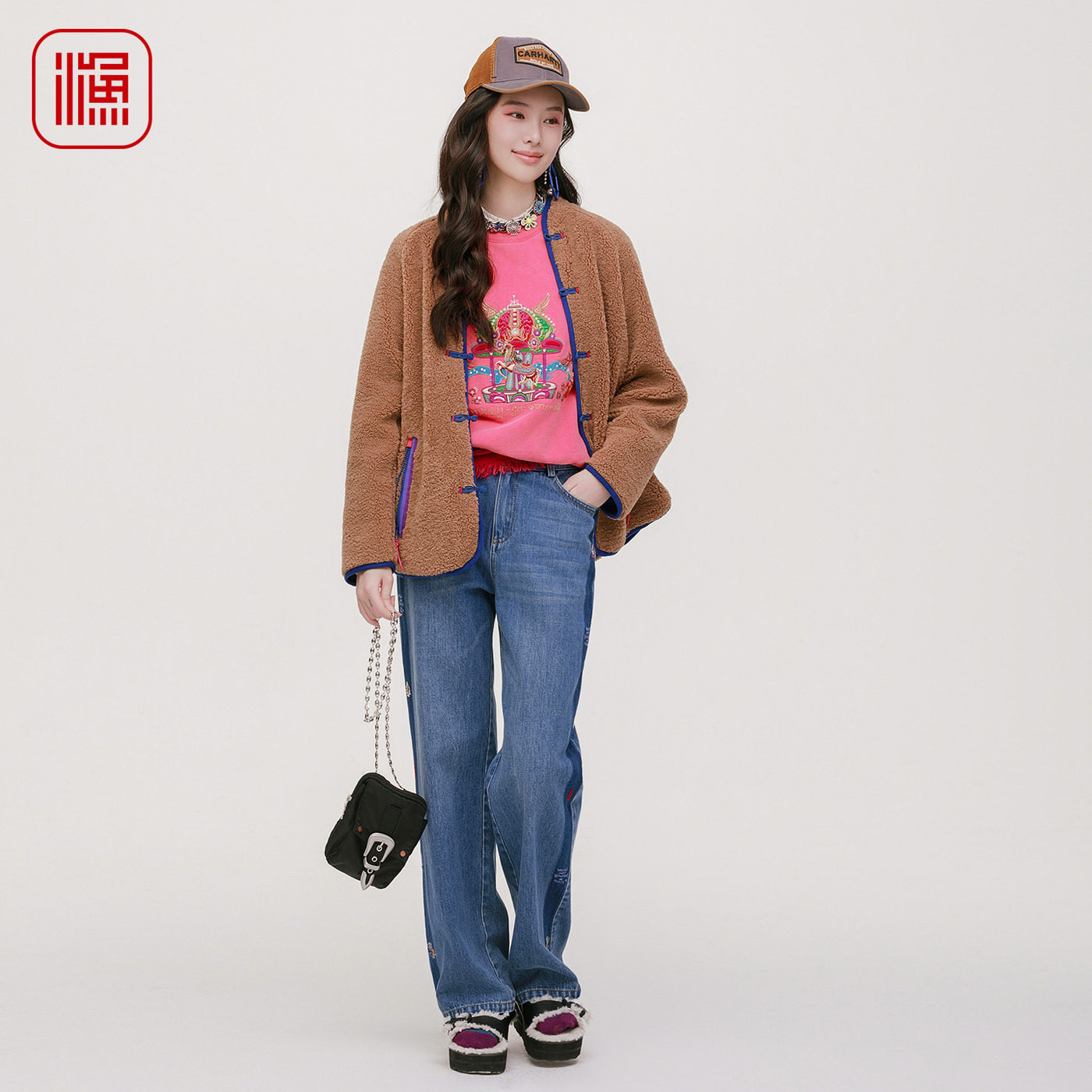 渔牌女牛仔裤2025新款中腰直筒