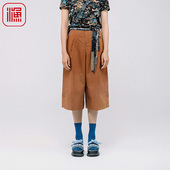 裤 纯棉全棉休闲阔腿七分裤 子女2024新款 薄款 FGGB6220 夏季 渔牌女装