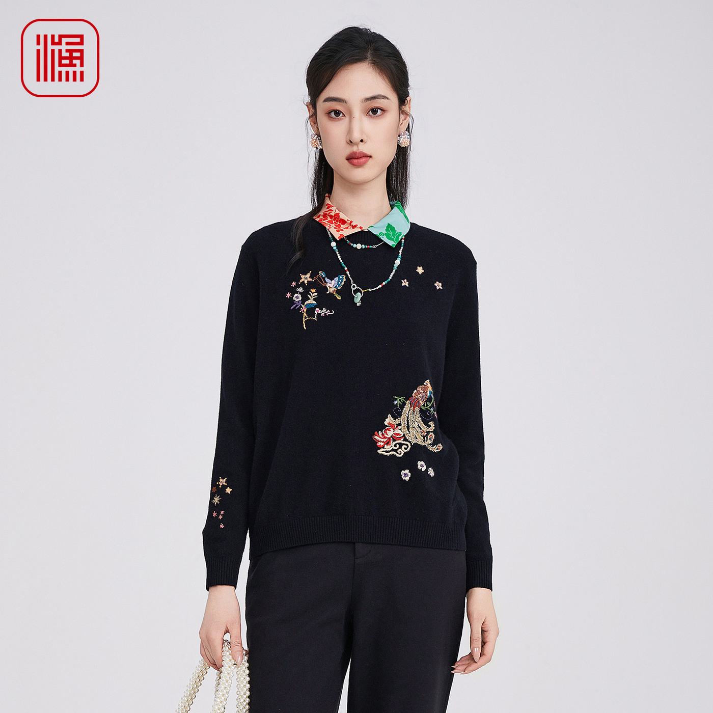 渔牌2025冬季新款绵羊毛毛衫