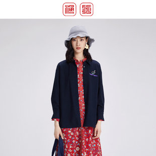 渔牌女装 2024新款 羊毛简约宽松休闲外套时尚 FGGD2228 外套女秋冬季