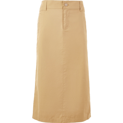 渔半身裙女2024新款夏时尚简约个性设计师款高腰中长半裙FGGB7208