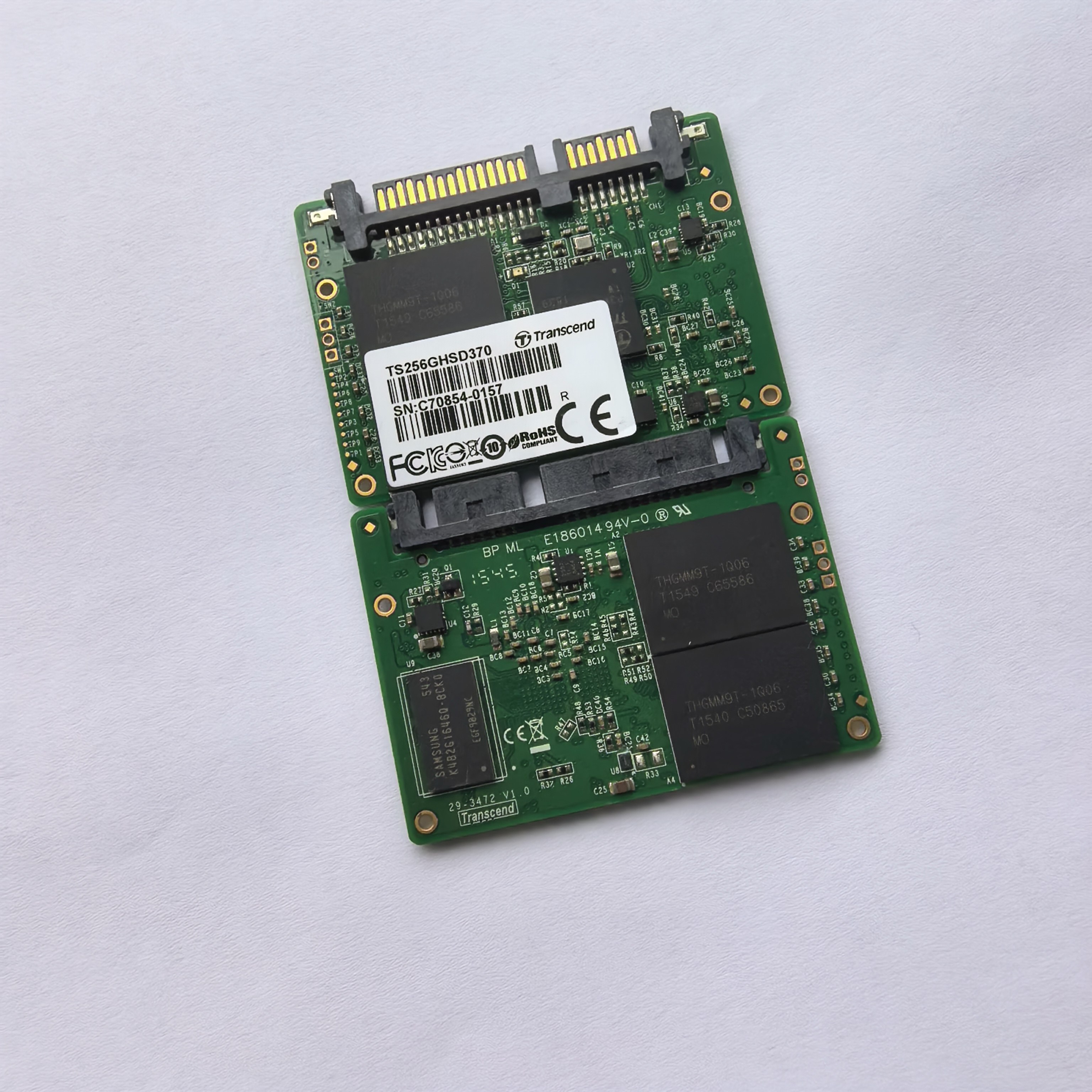 Transcend/创见 sata3 半高 串口 固态硬盘  128G 256G SSD  MLC