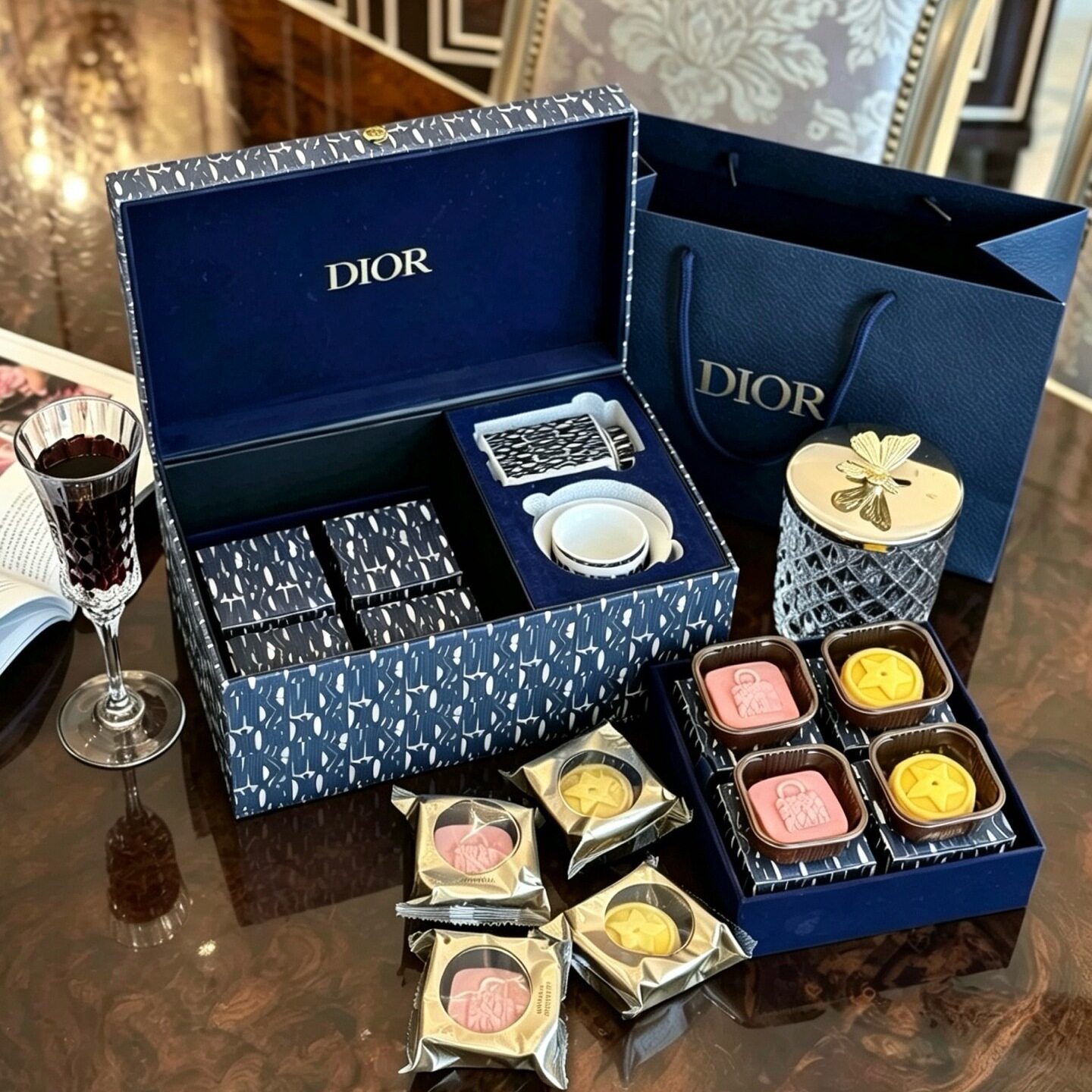 Dior迪奥中秋节月饼茶具礼盒送闺蜜公司送礼佳品