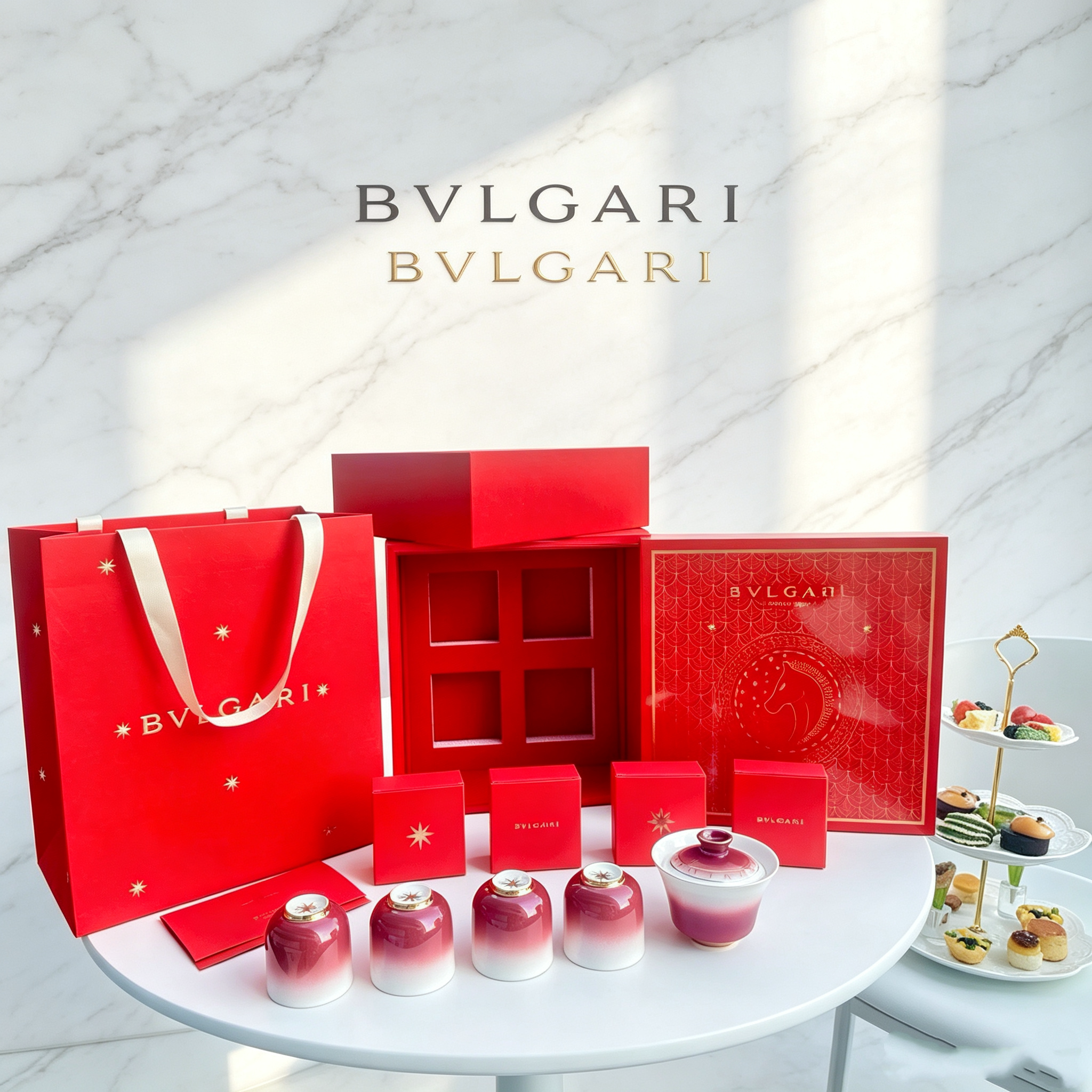 宝格丽酒店bvlgari中秋节马年月饼礼盒送礼佳品公司长辈高端茶具