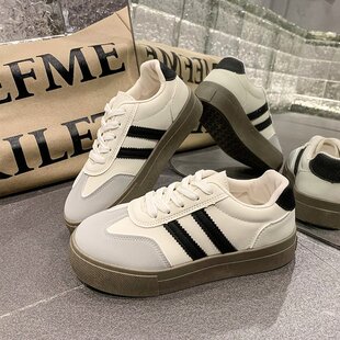 鞋 爆款 子厚底百搭小白鞋 复古阿甘鞋 德训鞋 休闲运动板鞋 女2026新款