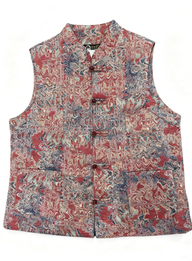 塞牧羊新中式外搭叠穿小马甲女士春秋新款国风坎肩背心马夹24J601