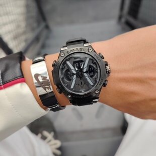 2026新款机械电子手表男款初中学生高中青少年闹钟运动防水多功能