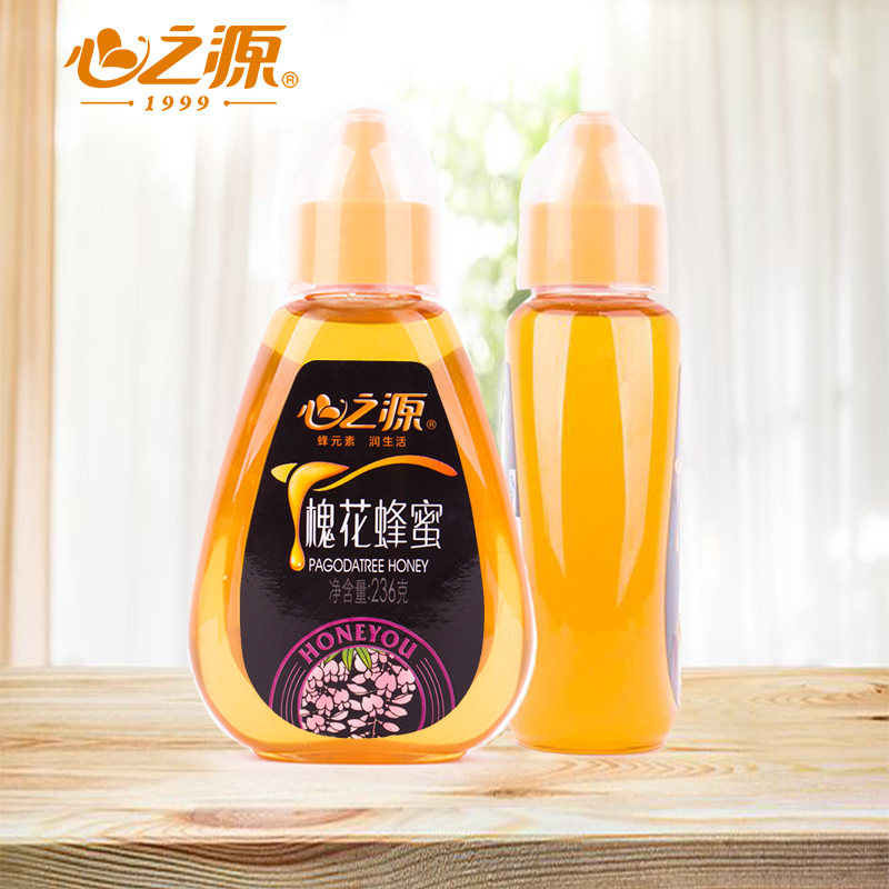 心之源蜂蜜钓鱼专用纯正天然野生农家自产洋槐槐花蜜便携挤压瓶