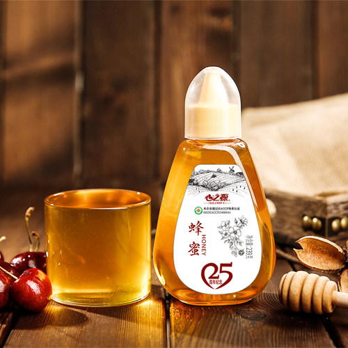 心之源蜂蜜纯正天然野生农家自产土蜂蜜洋槐蜜便携挤压瓶239g