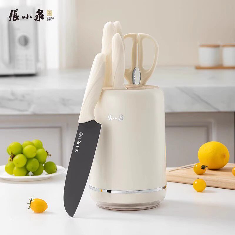 张小泉厨师菜刀刀具套装官方正品超快锋利家用厨房全套带刀架砍骨