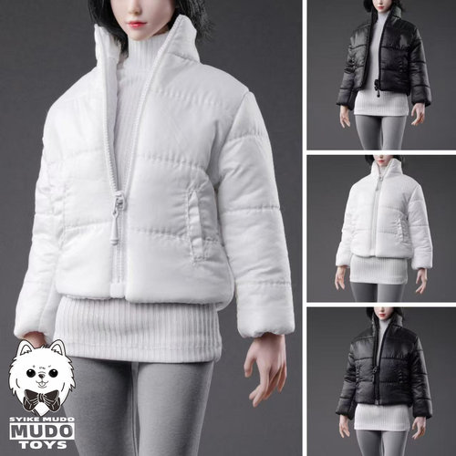 现货 1/6女兵人潮流羽绒服夹克 CTC-013 模型外套可配ph tbl 耐操