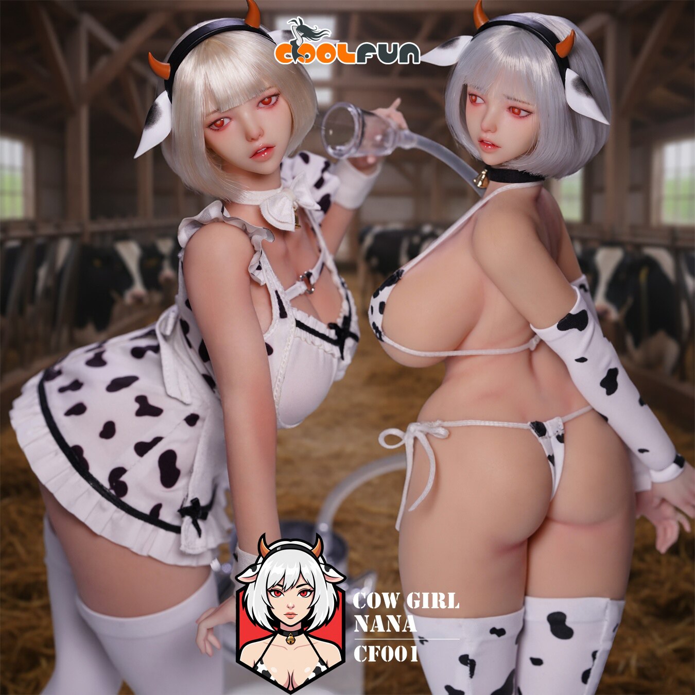 预售定金 COOL FUN CF001A/B 1/6 牧场乳牛少女奈奈泳装版/女仆版