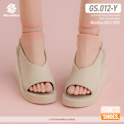 现货 Worldbox GS012 1/6女兵人 坡跟凉鞋 潮流兵人服饰配件