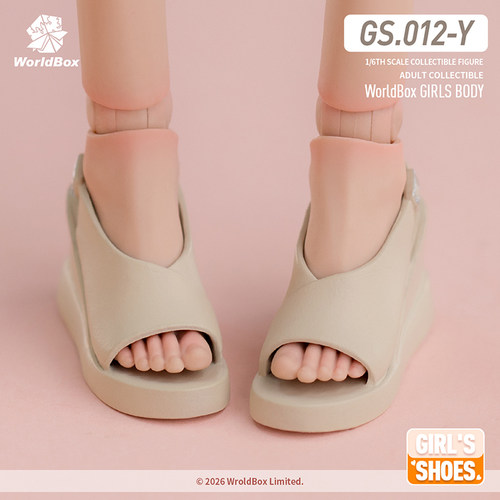 现货 Worldbox GS012 1/6女兵人 坡跟凉鞋 潮流兵人服饰配件