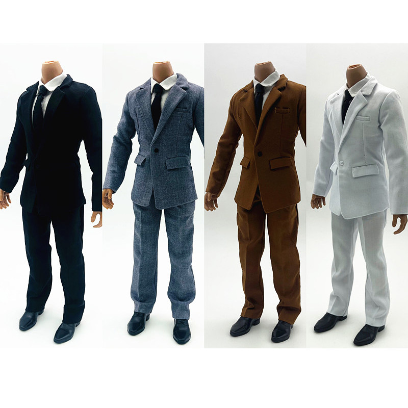 现货 1/6男兵人模型服装 男款西服套装 可配12寸可动人偶