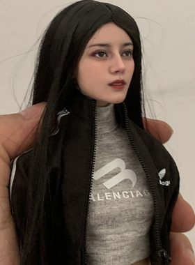 1/12 1/6 女兵人头雕现代古代美女人偶 适配Tbl worldbox包胶素体