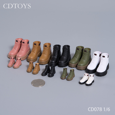 现货 cdtoys 1/6 1/12 工装鞋厚底户外登山靴 cd078 079 人偶配件