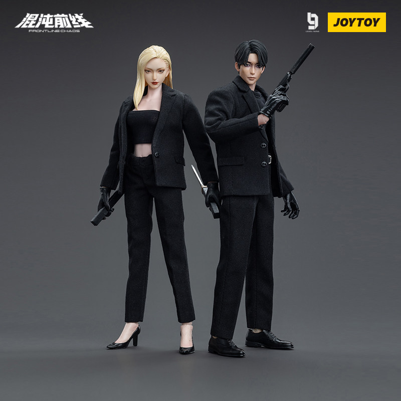 现货  LEVEL9九级社混沌前线系列黑帮波本 苦艾 1/12可动兵人人偶