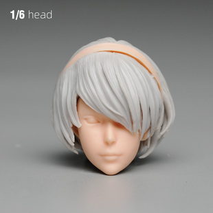 现货 1/6 尼尔可拆件 兵人配件白模头雕模型