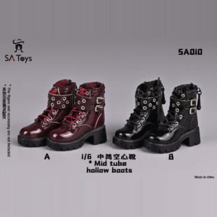现货 SA Toys SA010 1/6 女兵人 中筒空心靴漆皮靴空心鞋女兵人鞋