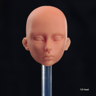 白模头雕 1/6 1/12 1/18 比例 兵人 露娜 女人偶配件 手工模型