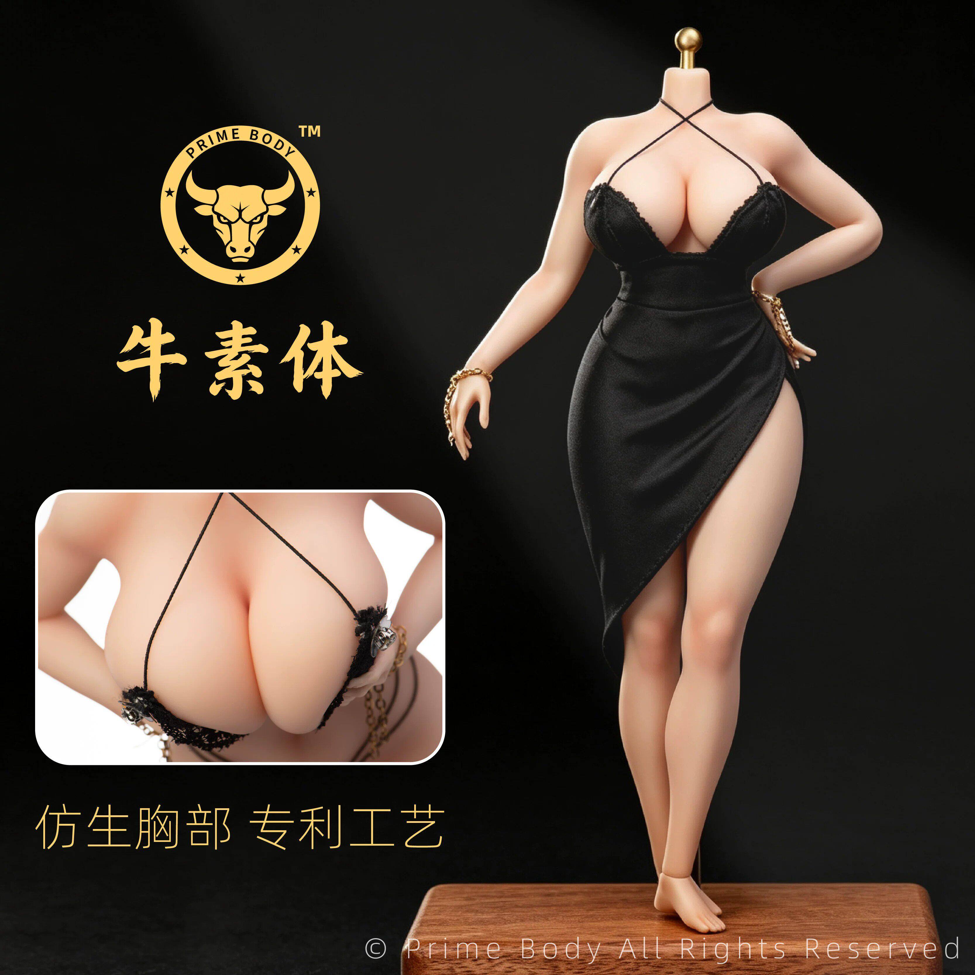 预售定金 牛工作室 1/6 铂金硅胶女素体 PBF003 可动女兵人偶