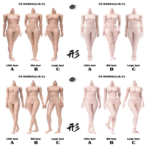 POPTOYS 1/6 高可动女素体 92003 -92006 关节女素体 改良版 兵人