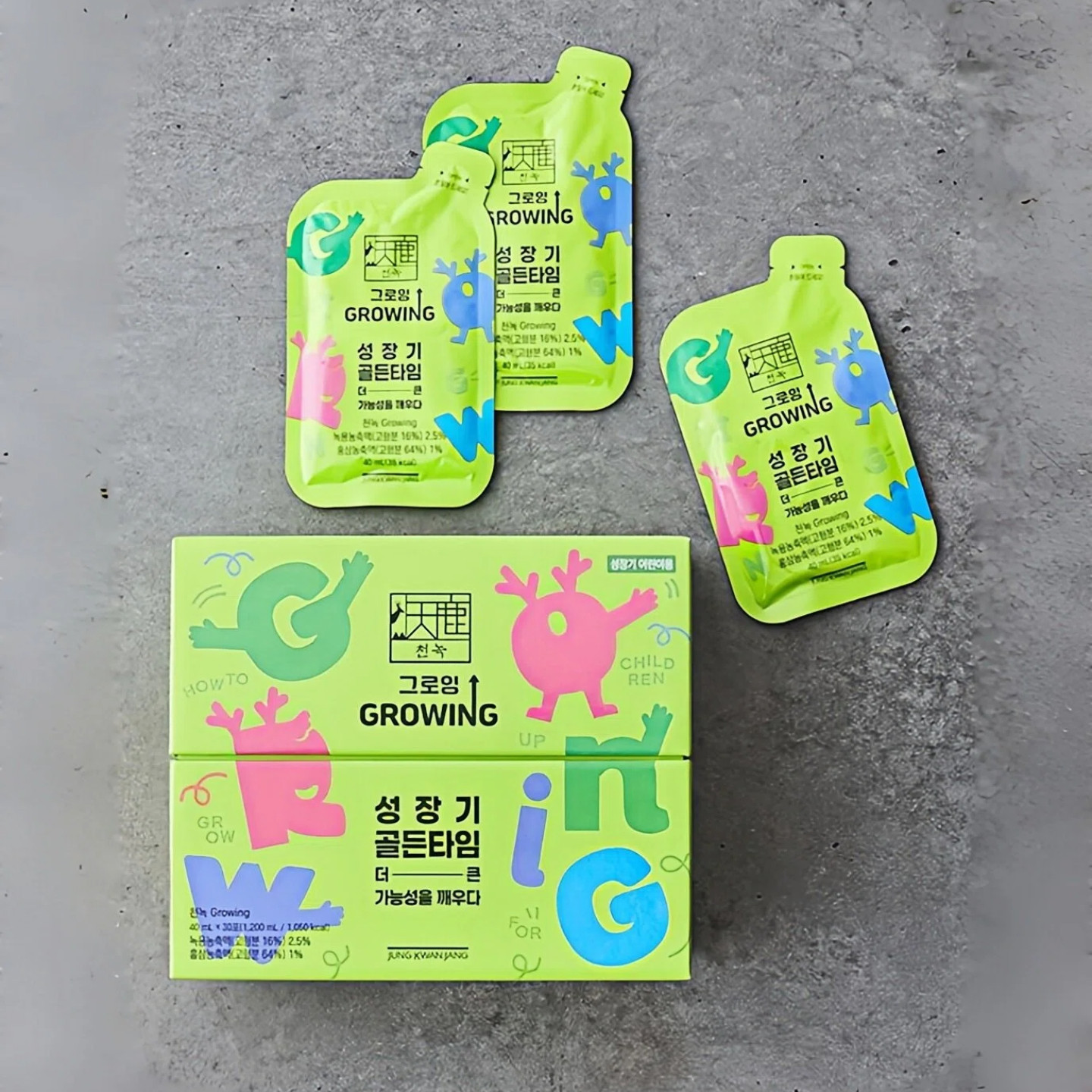 正官庄儿童天鹿滋补液适合8-10岁40ml*30袋韩国本土直邮代购