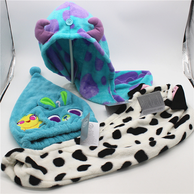 101斑点狗毛怪苏利文玩具总动员兔哥达鸭成人儿童干发帽卡通动漫