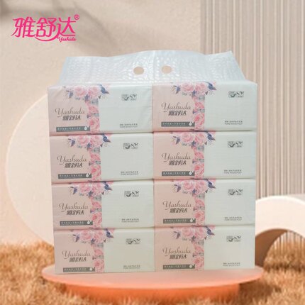 雅舒达纸巾家用卫生纸亲肤柔软可湿水抽纸实惠5层508张大花馨