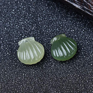 天然和田玉贝壳一辈子吊坠挂件提溜diy饰品手链项链配饰时尚配件